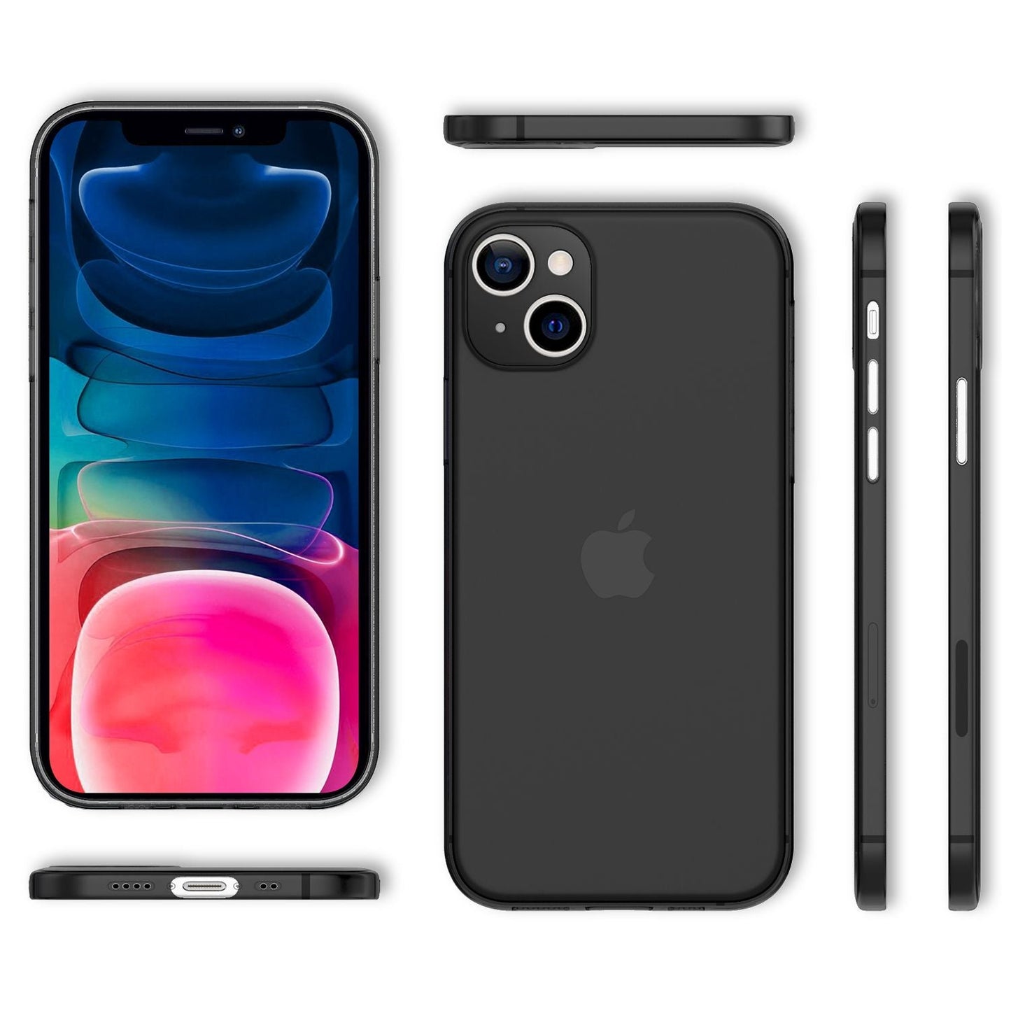 NALIA Ultra Slim Hardcase für iPhone 13 Mini – Matt-Transparent & 0.3mm Dünn – PHANTOM (Hauchdünnes Cover & Kamera-Vollschutz) – Marke aus Berlin