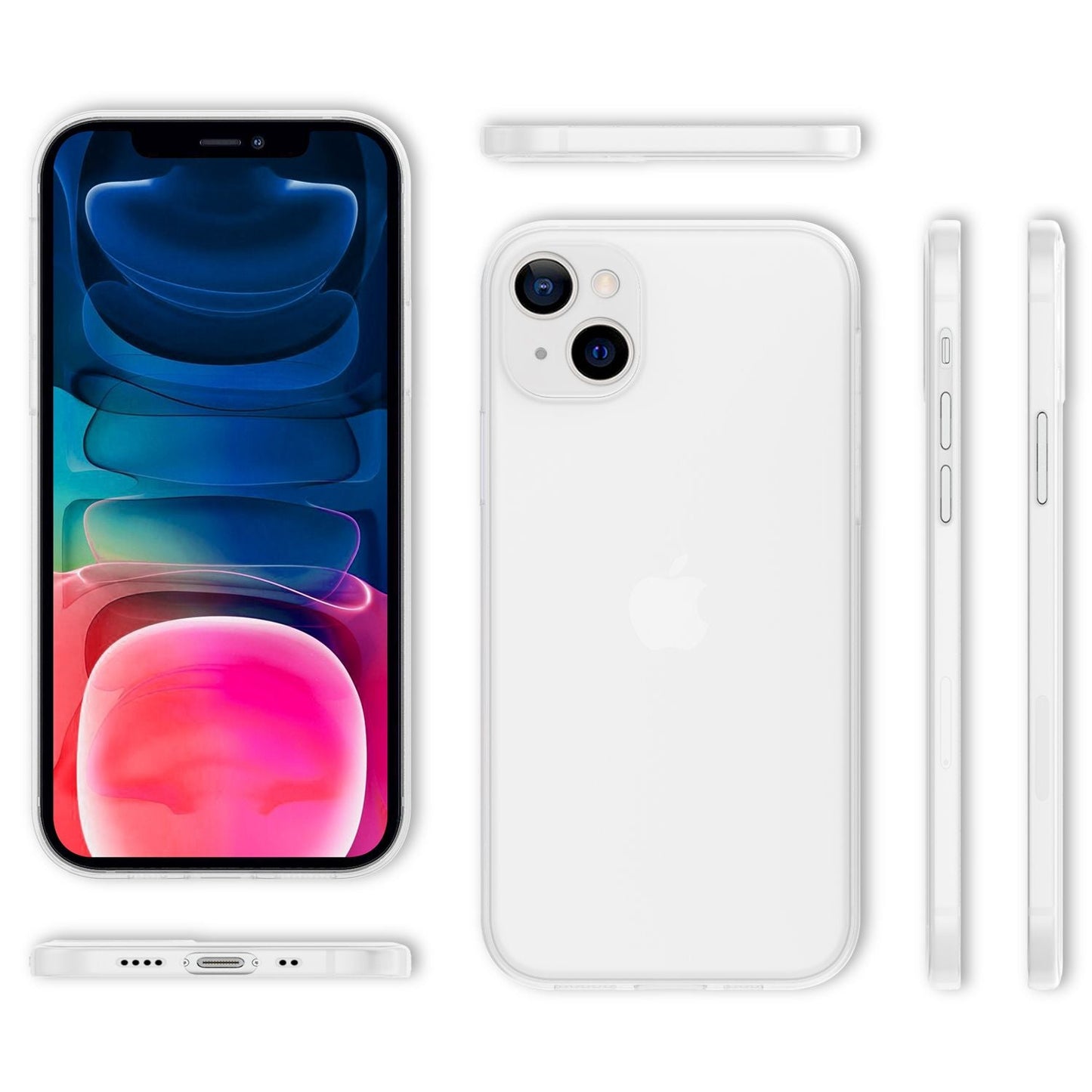 NALIA Ultra Slim Hardcase für iPhone 13 Mini – Matt-Transparent & 0.3mm Dünn – PHANTOM (Hauchdünnes Cover & Kamera-Vollschutz) – Marke aus Berlin