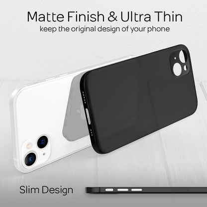 NALIA Ultra Slim Hardcase für iPhone 13 – Matt-Transparent & 0.3mm Dünn – PHANTOM (Hauchdünnes Cover & Kamera-Vollschutz) – Marke aus Berlin