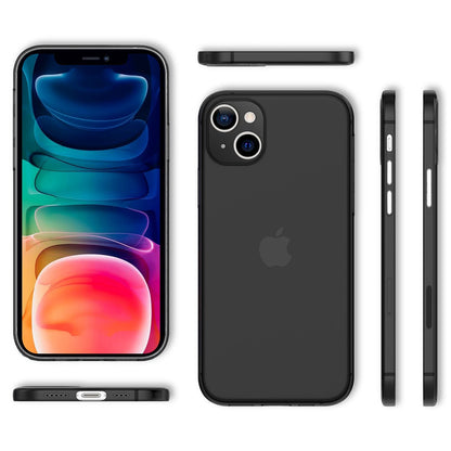 NALIA Ultra Slim Hardcase für iPhone 13 – Matt-Transparent & 0.3mm Dünn – PHANTOM (Hauchdünnes Cover & Kamera-Vollschutz) – Marke aus Berlin
