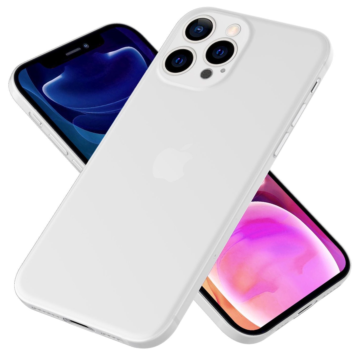NALIA Ultra Slim Hardcase für iPhone 13 Pro Max – Matt-Transparent & 0.3mm Dünn – PHANTOM (Hauchdünnes Cover & Kamera-Vollschutz) – Marke aus Berlin