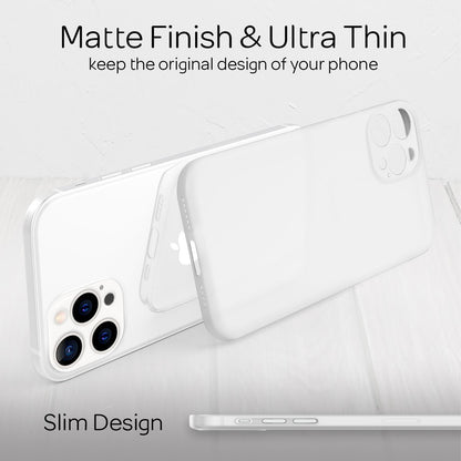 NALIA Ultra Slim Hardcase für iPhone 13 Pro Max – Matt-Transparent & 0.3mm Dünn – PHANTOM (Hauchdünnes Cover & Kamera-Vollschutz) – Marke aus Berlin
