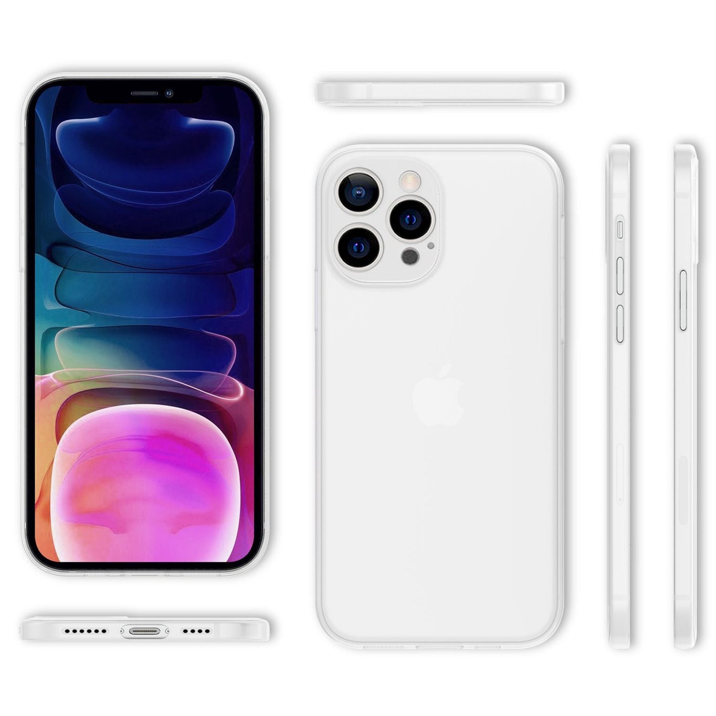 NALIA Ultra Slim Hardcase für iPhone 13 Pro Max – Matt-Transparent & 0.3mm Dünn – PHANTOM (Hauchdünnes Cover & Kamera-Vollschutz) – Marke aus Berlin