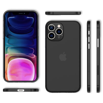 NALIA Ultra Slim Hardcase für iPhone 13 Pro Max – Matt-Transparent & 0.3mm Dünn – PHANTOM (Hauchdünnes Cover & Kamera-Vollschutz) – Marke aus Berlin