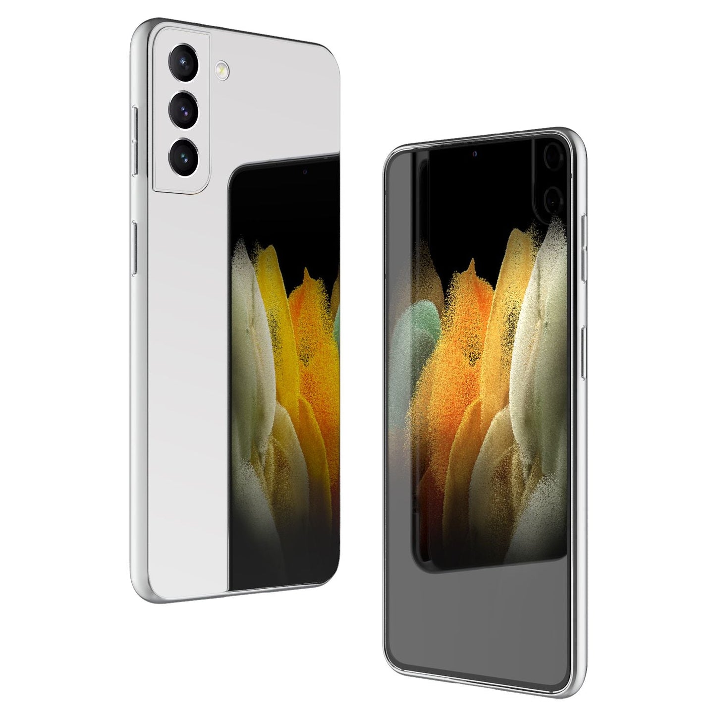 NALIA Spiegel Hartglas Case kompatibel mit Samsung Galaxy S21 Hülle, Klarer Spiegeleffekt Mirror Hardcase Kratzfest 9H Tempered Glass & Silikon Bumper, Dünne Schutzhülle Glashülle Handyhülle - Silber