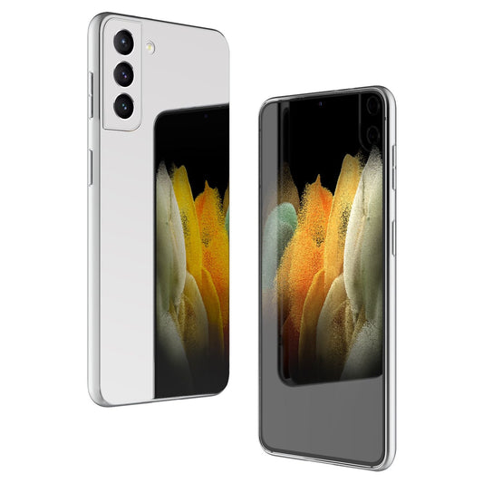 NALIA Spiegel Hartglas Case kompatibel mit Samsung Galaxy S21 Hülle, Klarer Spiegeleffekt Mirror Hardcase Kratzfest 9H Tempered Glass & Silikon Bumper, Dünne Schutzhülle Glashülle Handyhülle - Silber