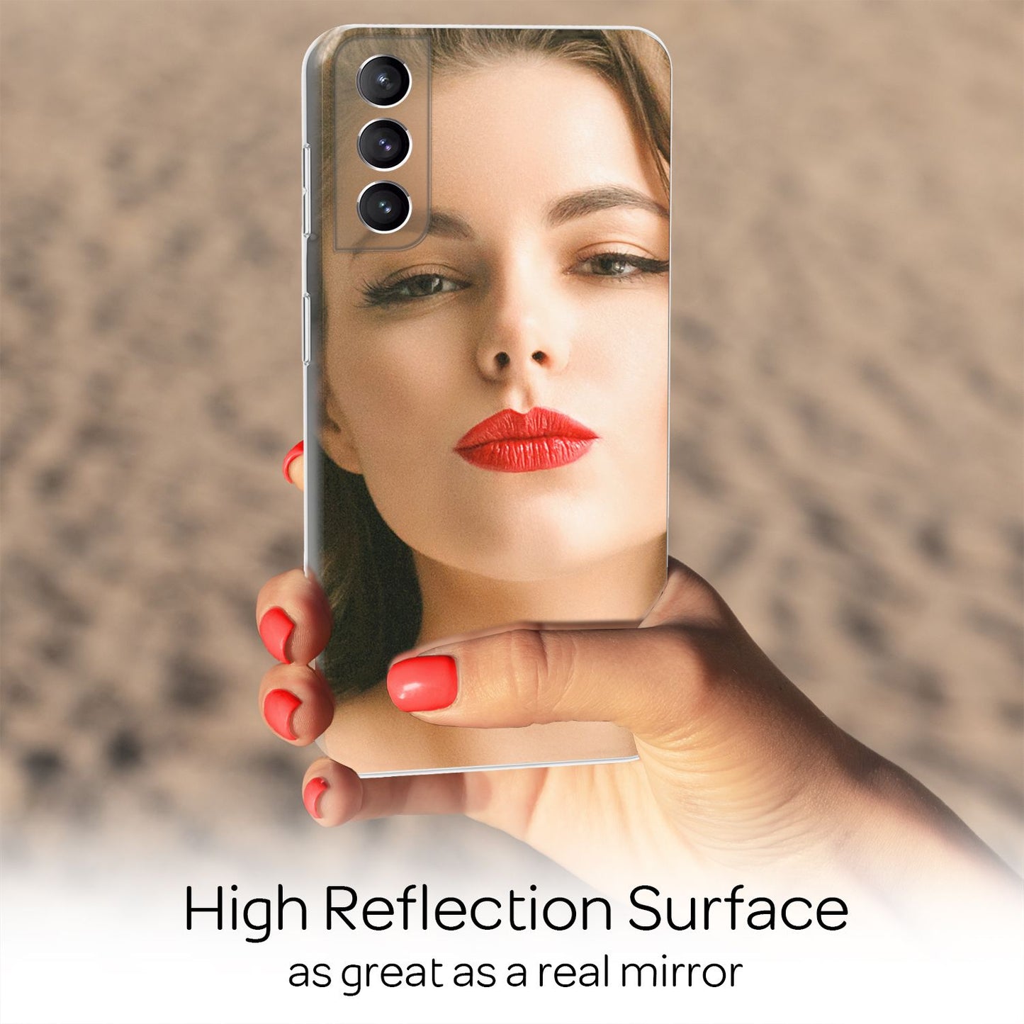 NALIA Spiegel Hartglas Case kompatibel mit Samsung Galaxy S21 Hülle, Klarer Spiegeleffekt Mirror Hardcase Kratzfest 9H Tempered Glass & Silikon Bumper, Dünne Schutzhülle Glashülle Handyhülle - Silber