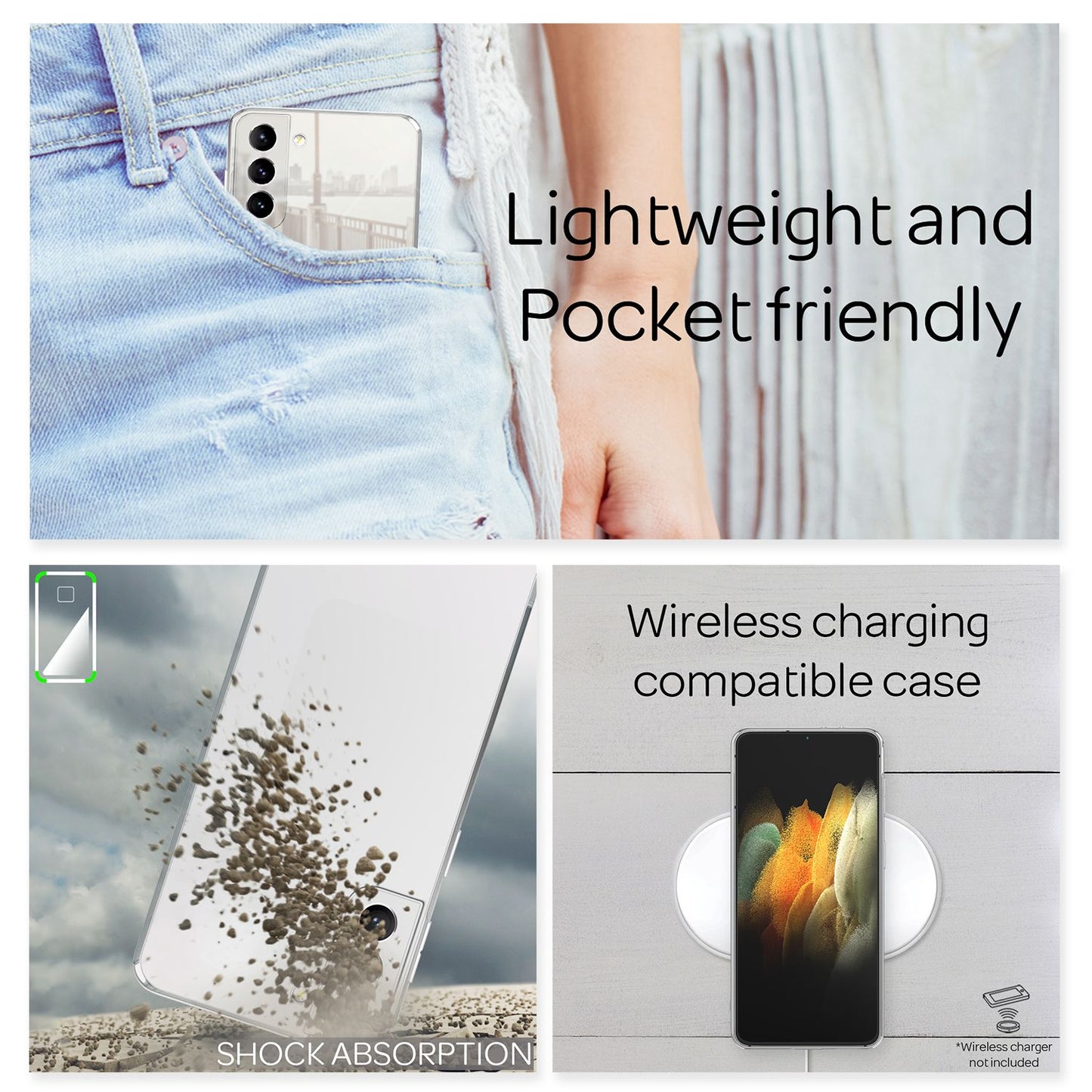 NALIA Spiegel Hartglas Case kompatibel mit Samsung Galaxy S21 Hülle, Klarer Spiegeleffekt Mirror Hardcase Kratzfest 9H Tempered Glass & Silikon Bumper, Dünne Schutzhülle Glashülle Handyhülle - Silber