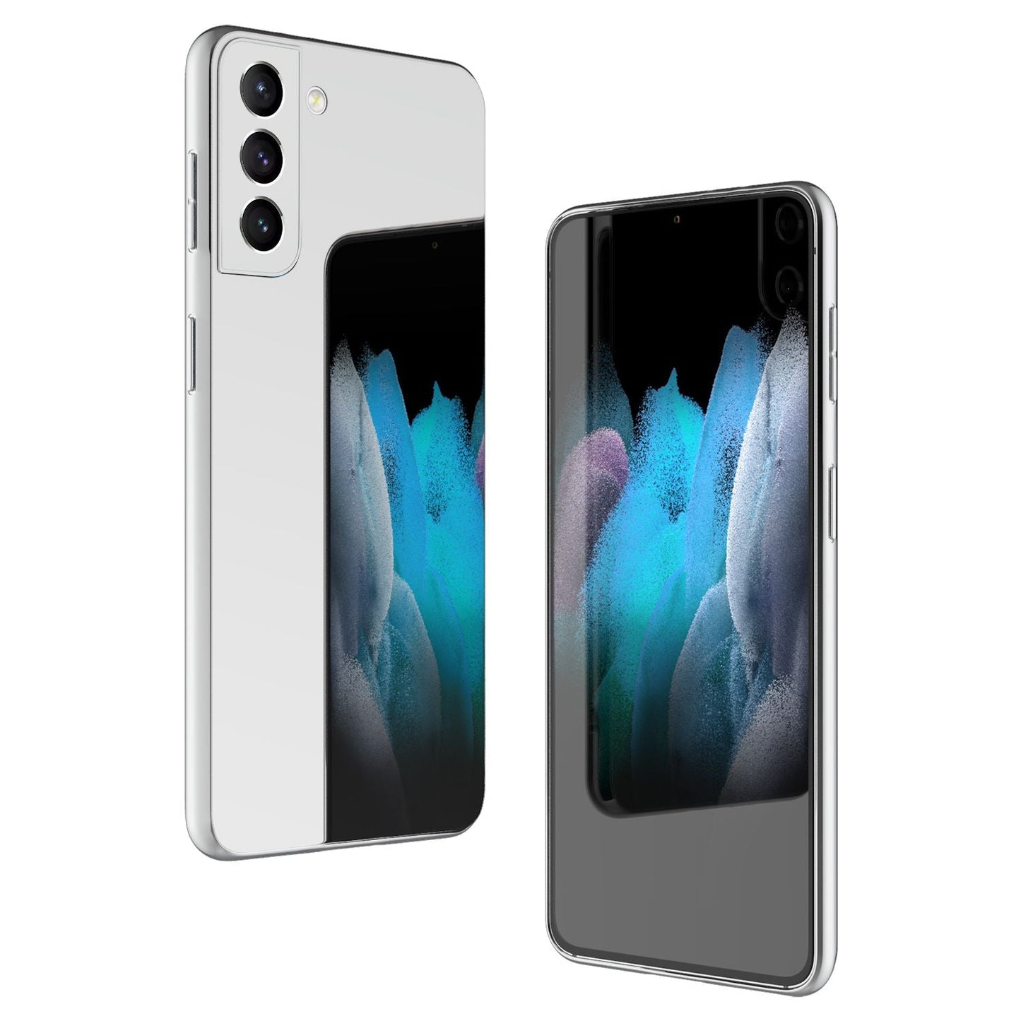 NALIA Spiegel Hartglas Case kompatibel mit Samsung Galaxy S21 Plus Hülle, Klarer Spiegeleffekt Mirror Hardcase Kratzfest 9H Tempered Glass & Silikon Bumper, Dünne Schutzhülle Handyhülle Hart - Silber
