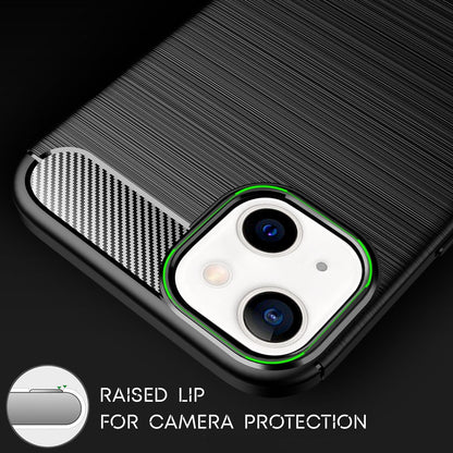NALIA Silikonhülle für iPhone 13 – Rutschfest & Matt – VORTEX (Gebürstete Optik & Carbon Design) – Marke aus Berlin
