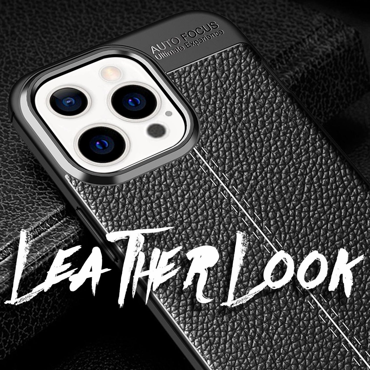 NALIA Leder-Optik Silikon Case für iPhone 13 Pro – Griffig & Matt – BARRON Handyhülle (Anti-Fingerprint, Stoßfest & Robust) – Marke aus Berlin