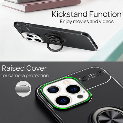 NALIA Ringhülle für iPhone 13 Pro – Ring-Ständer 360° & für Magnet-Halter – GRIP360 (Mattiertes Silikon Case) – Marke aus Berlin