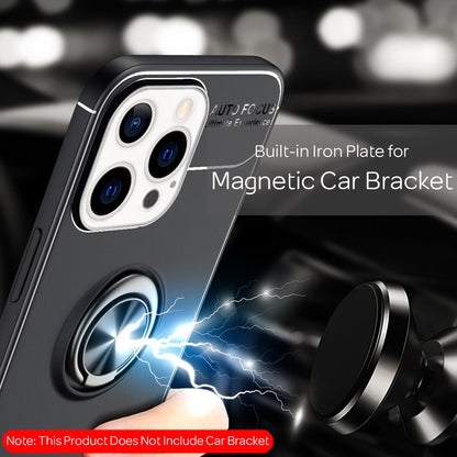 NALIA Ringhülle für iPhone 13 Pro – Ring-Ständer 360° & für Magnet-Halter – GRIP360 (Mattiertes Silikon Case) – Marke aus Berlin