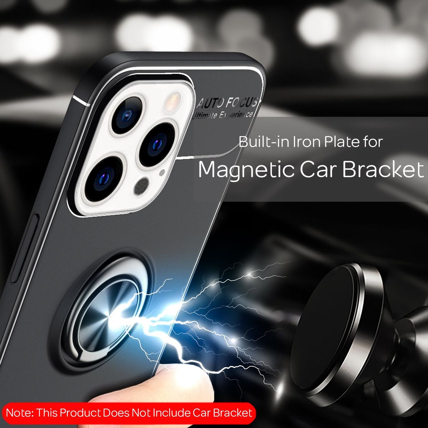 NALIA Ringhülle für iPhone 13 Pro – Ring-Ständer 360° & für Magnet-Halter – GRIP360 (Mattiertes Silikon Case) – Marke aus Berlin