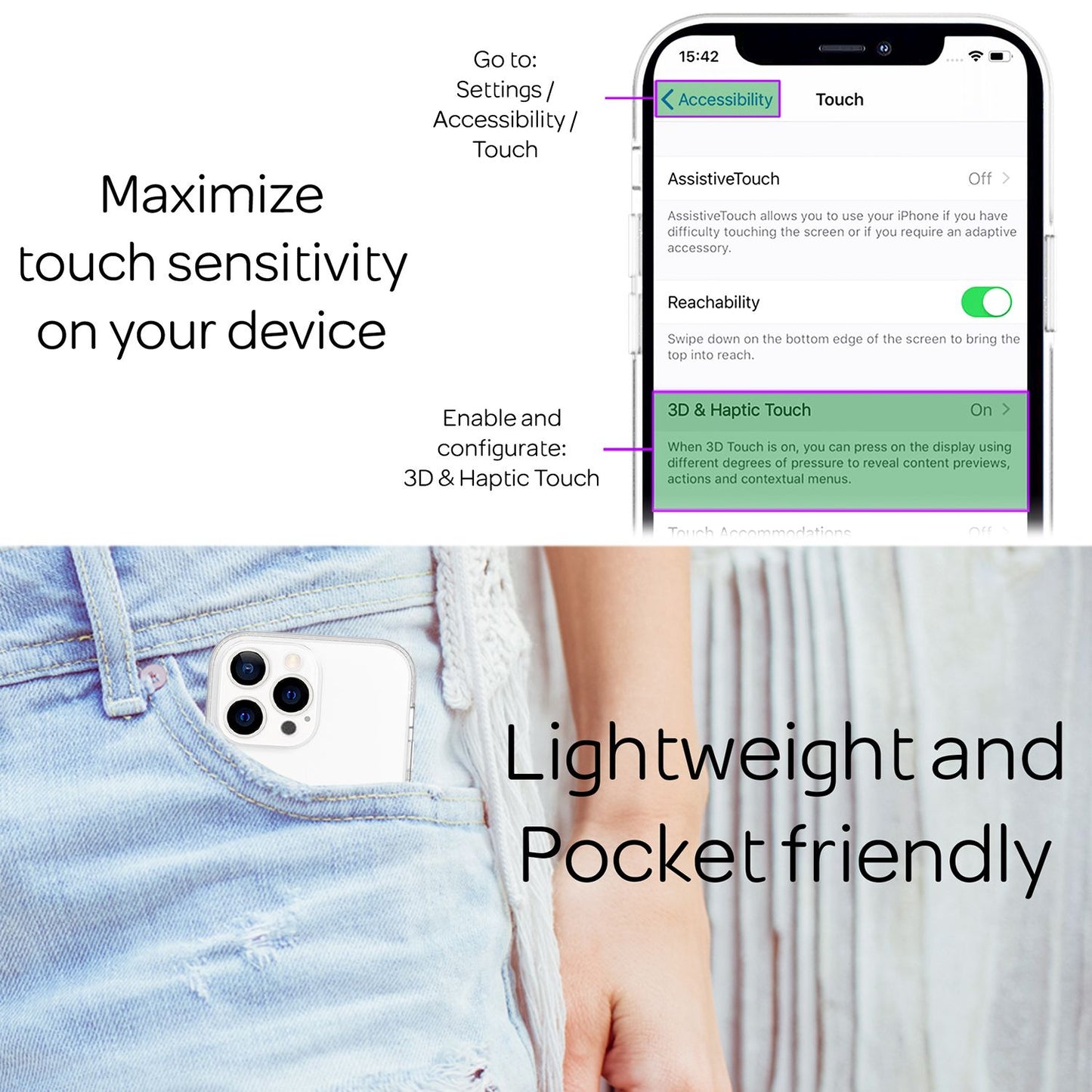 NALIA 360° Hülle für iPhone 13 Pro – Vorne & Hinten Schutz – 360GUARD (Full-Body Case) – Marke aus Berlin
