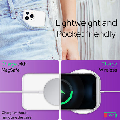 NALIA Transparente Hülle für iPhone 13 Pro – Harte Rückseite & Silikon Rand – IGNITE (Stoßfeste Handyhülle & Verstärkte Ecken) – Marke aus Berlin