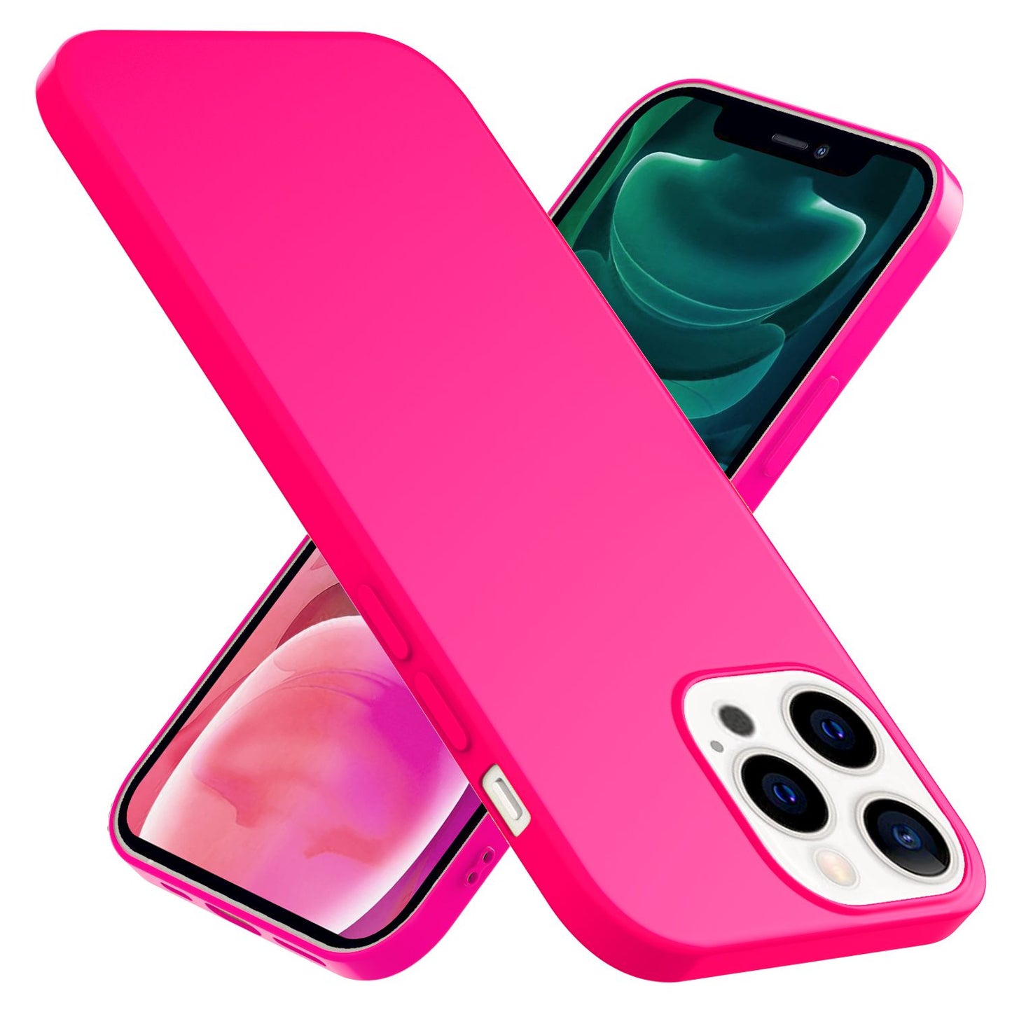 NALIA Neon Silikonhülle für iPhone 13 Pro – Soft-Touch & Signal-Neon – NEONSHOCK (Matte Schutzhülle) – Marke aus Berlin