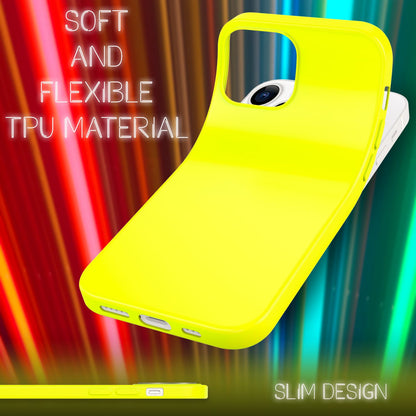 NALIA Neon Silikonhülle für iPhone 13 Pro – Soft-Touch & Signal-Neon – NEONSHOCK (Matte Schutzhülle) – Marke aus Berlin