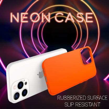 NALIA Neon Silikonhülle für iPhone 13 Pro – Soft-Touch & Signal-Neon – NEONSHOCK (Matte Schutzhülle) – Marke aus Berlin