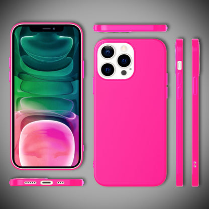 NALIA Neon Silikonhülle für iPhone 13 Pro – Soft-Touch & Signal-Neon – NEONSHOCK (Matte Schutzhülle) – Marke aus Berlin