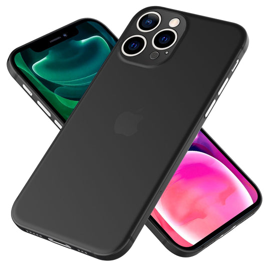 NALIA Ultra Slim Hardcase für iPhone 13 Pro – Matt-Transparent & 0.3mm Dünn – PHANTOM (Hauchdünnes Cover & Kamera-Vollschutz) – Marke aus Berlin