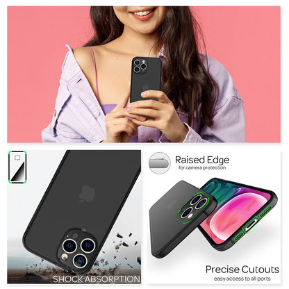 NALIA Ultra Slim Hardcase für iPhone 13 Pro – Matt-Transparent & 0.3mm Dünn – PHANTOM (Hauchdünnes Cover & Kamera-Vollschutz) – Marke aus Berlin