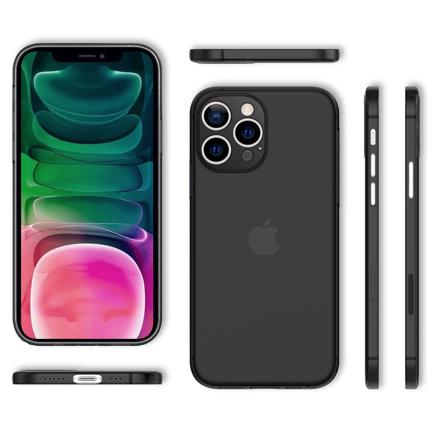 NALIA Ultra Slim Hardcase für iPhone 13 Pro – Matt-Transparent & 0.3mm Dünn – PHANTOM (Hauchdünnes Cover & Kamera-Vollschutz) – Marke aus Berlin