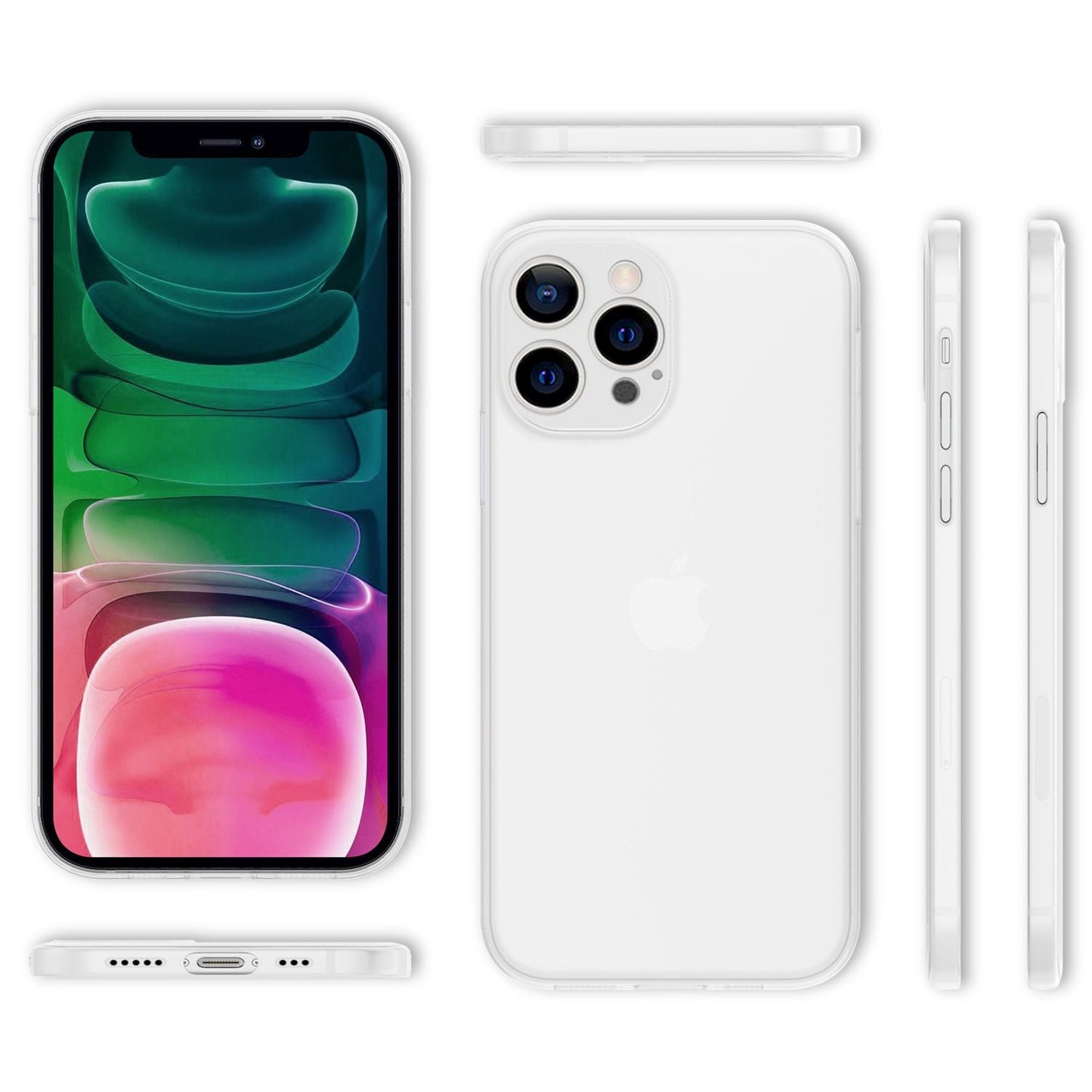 NALIA Ultra Slim Hardcase für iPhone 13 Pro – Matt-Transparent & 0.3mm Dünn – PHANTOM (Hauchdünnes Cover & Kamera-Vollschutz) – Marke aus Berlin
