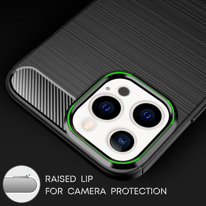 NALIA Silikonhülle für iPhone 13 Pro – Rutschfest & Matt – VORTEX (Gebürstete Optik & Carbon Design) – Marke aus Berlin