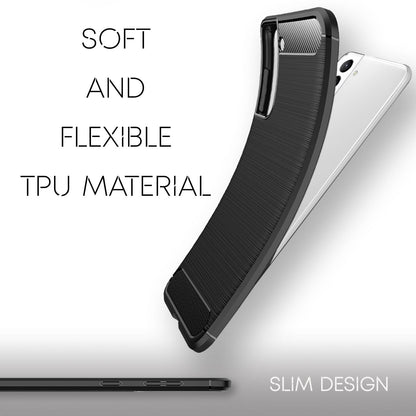 NALIA Carbon Look Case kompatibel mit Samsung Galaxy S21 FE Hülle, Matt-Schwarze Silikonhülle Anti-Fingerabdruck Kohlefaser-Optik Rutschfest Stoßfest Kratzfest, Dünn Schutzhülle Handyhülle Cover Etui