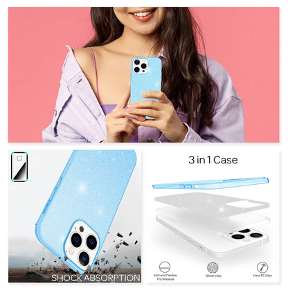 NALIA Glitzerhülle für iPhone 13 Pro – Funkelnder Glitzer-Look & Grip – SHINEPOP (Silikon Case) – Marke aus Berlin