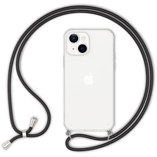 NALIA Handykette für iPhone 13 Mini – Transparentes Hybrid-Case & Band – HANGIT (Anti-Gelb Rückseite & Verstellbar) – Marke aus Berlin
