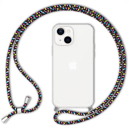 NALIA Handykette für iPhone 13 Mini – Transparentes Hybrid-Case & Band – HANGIT (Anti-Gelb Rückseite & Verstellbar) – Marke aus Berlin
