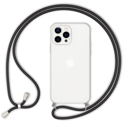 NALIA Handykette für iPhone 13 Pro Max – Transparentes Hybrid-Case & Band – HANGIT (Anti-Gelb Rückseite & Verstellbar) – Marke aus Berlin