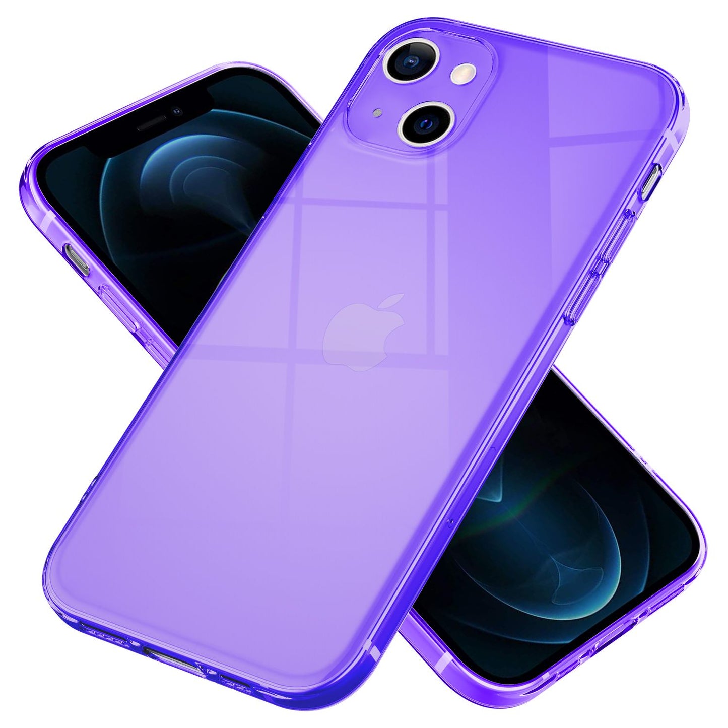 NALIA Neon Silikonhülle für iPhone 13 Mini – Knallige Signal-Farbe & Linsenschutz – VIBE (Transparentes Case) – Marke aus Berlin