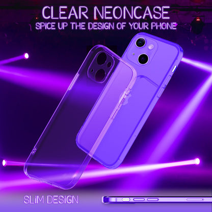 NALIA Neon Silikonhülle für iPhone 13 Mini – Knallige Signal-Farbe & Linsenschutz – VIBE (Transparentes Case) – Marke aus Berlin