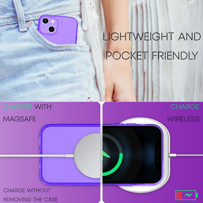 NALIA Neon Silikonhülle für iPhone 13 Mini – Knallige Signal-Farbe & Linsenschutz – VIBE (Transparentes Case) – Marke aus Berlin