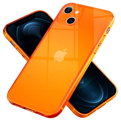 NALIA Neon Silikonhülle für iPhone 13 – Knallige Signal-Farbe & Linsenschutz – VIBE (Transparentes Case) – Marke aus Berlin