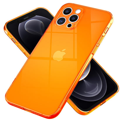 NALIA Neon Silikonhülle für iPhone 13 Pro Max – Knallige Signal-Farbe & Linsenschutz – VIBE (Transparentes Case) – Marke aus Berlin