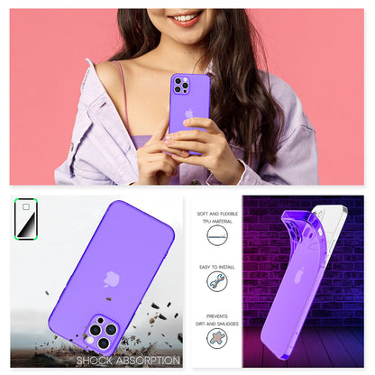 NALIA Neon Silikonhülle für iPhone 13 Pro Max – Knallige Signal-Farbe & Linsenschutz – VIBE (Transparentes Case) – Marke aus Berlin