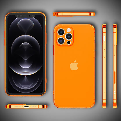 NALIA Neon Silikonhülle für iPhone 13 Pro Max – Knallige Signal-Farbe & Linsenschutz – VIBE (Transparentes Case) – Marke aus Berlin