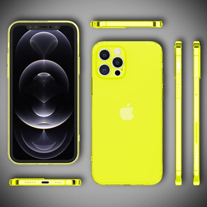 NALIA Neon Silikonhülle für iPhone 13 Pro Max – Knallige Signal-Farbe & Linsenschutz – VIBE (Transparentes Case) – Marke aus Berlin