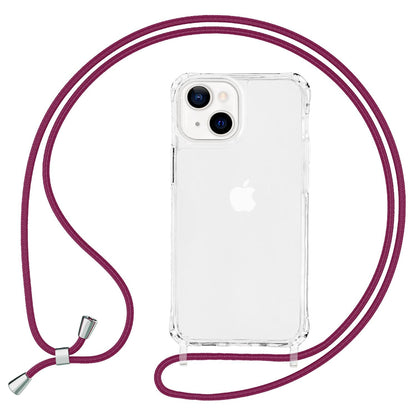 NALIA Handykette für iPhone 13 Mini – Transparentes Hybrid-Case & Band – HANGIT PRO (Anti-Gelb Rückseite & Verstellbar) – Marke aus Berlin