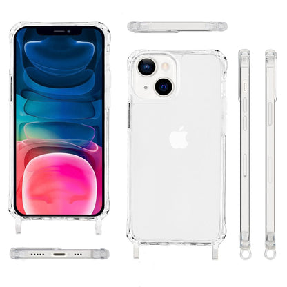 NALIA Handykette für iPhone 13 Mini – Transparentes Hybrid-Case & Band – HANGIT PRO (Anti-Gelb Rückseite & Verstellbar) – Marke aus Berlin