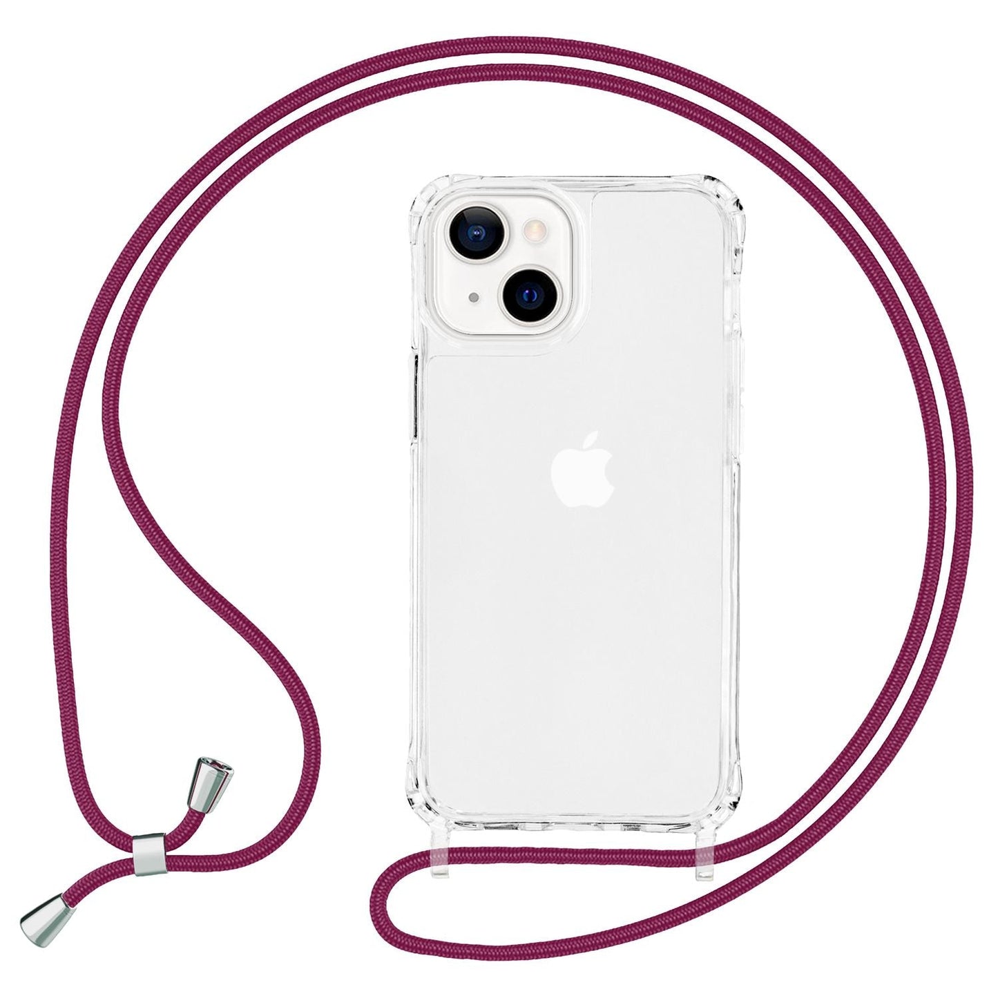 NALIA Handykette für iPhone 13 – Transparentes Hybrid-Case & Band – HANGIT PRO (Anti-Gelb Rückseite & Verstellbar) – Marke aus Berlin