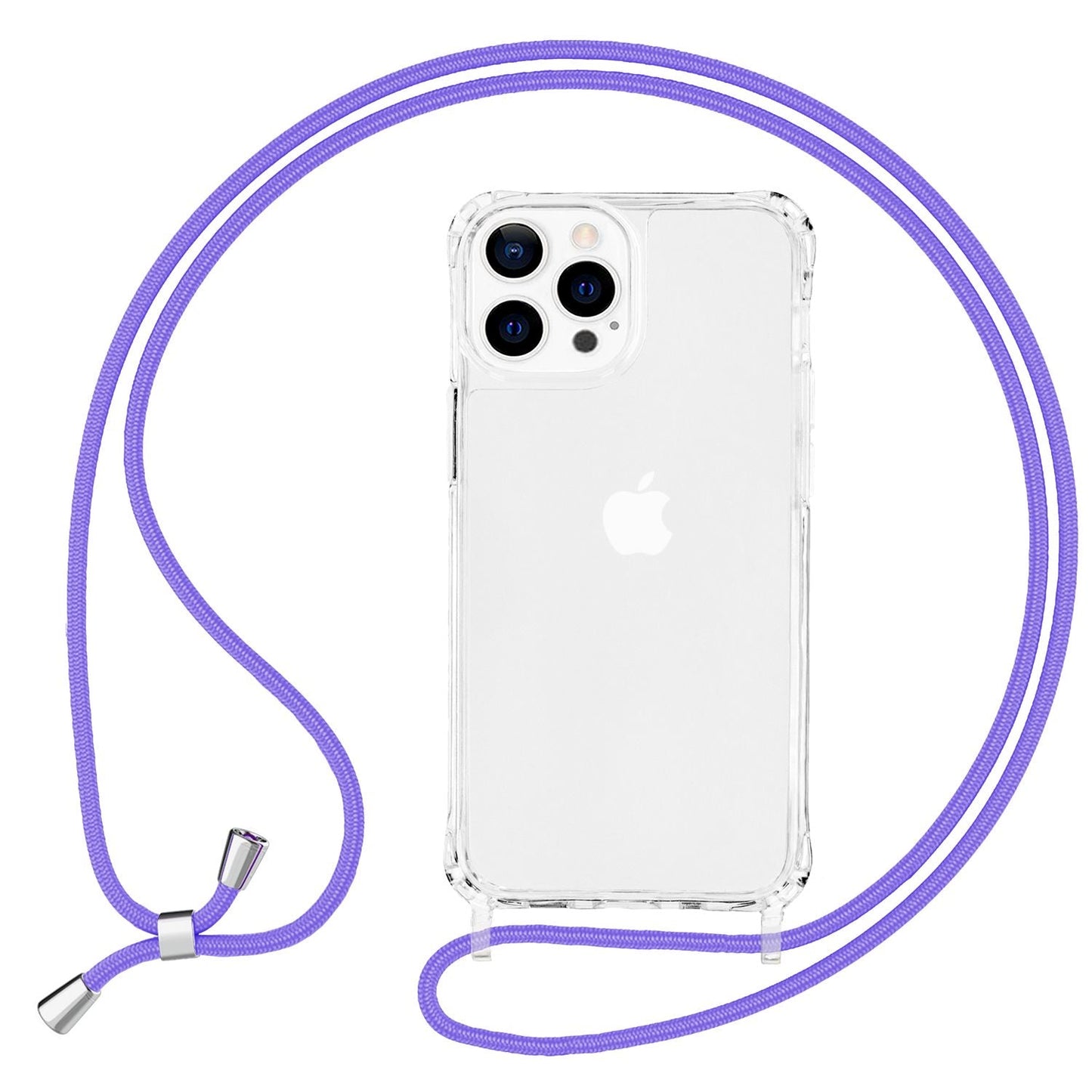 NALIA Handykette für iPhone 13 Pro – Transparentes Hybrid-Case & Band – HANGIT PRO (Anti-Gelb Rückseite & Verstellbar) – Marke aus Berlin