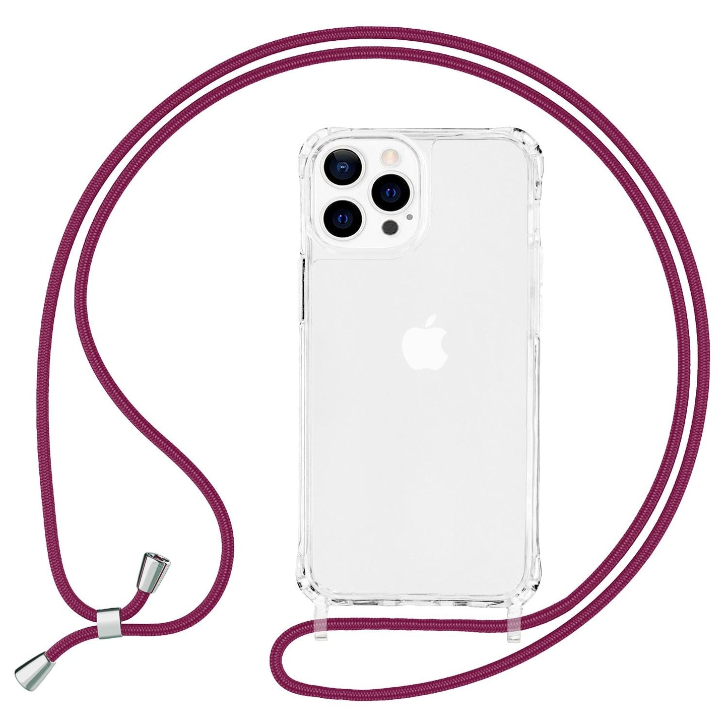 NALIA Handykette für iPhone 13 Pro – Transparentes Hybrid-Case & Band – HANGIT PRO (Anti-Gelb Rückseite & Verstellbar) – Marke aus Berlin
