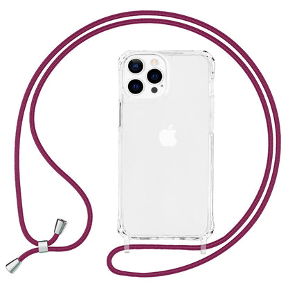 NALIA Handykette für iPhone 13 Pro – Transparentes Hybrid-Case & Band – HANGIT PRO (Anti-Gelb Rückseite & Verstellbar) – Marke aus Berlin