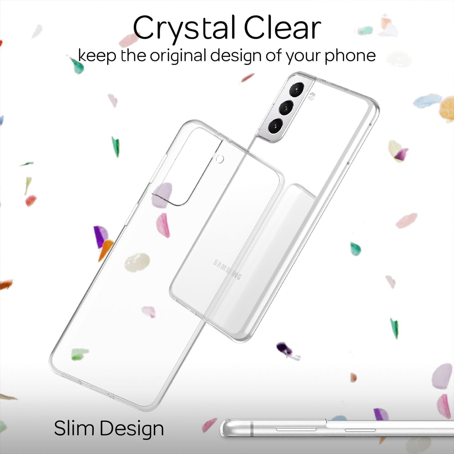 NALIA Transparente Silikonhülle für Samsung Galaxy S22 – Anti-Gelb & Rutschfest – GLAZE (Handyhülle Kristallklar, Schlank & Stoßfest) – Marke aus Berlin