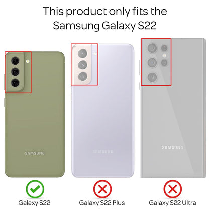 NALIA Transparente Silikonhülle für Samsung Galaxy S22 – Anti-Gelb & Rutschfest – GLAZE (Handyhülle Kristallklar, Schlank & Stoßfest) – Marke aus Berlin